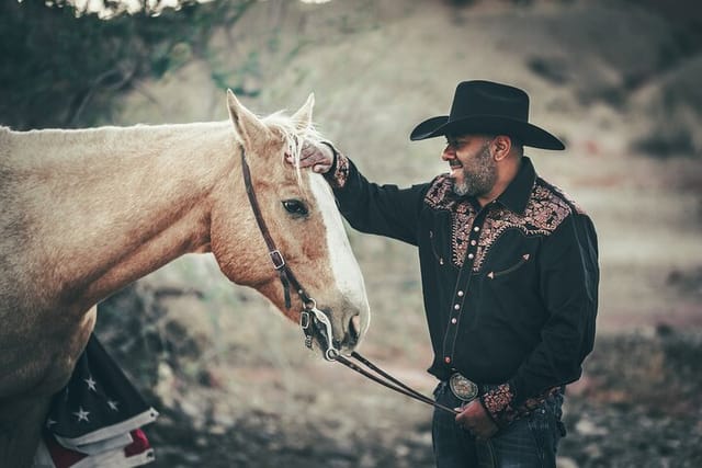 Guide with our horse